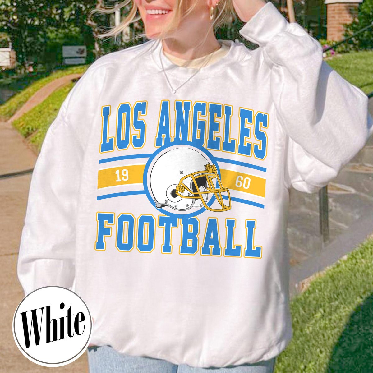 Unisex Los Angeles football vintage crewneck sweatshirt for men and women