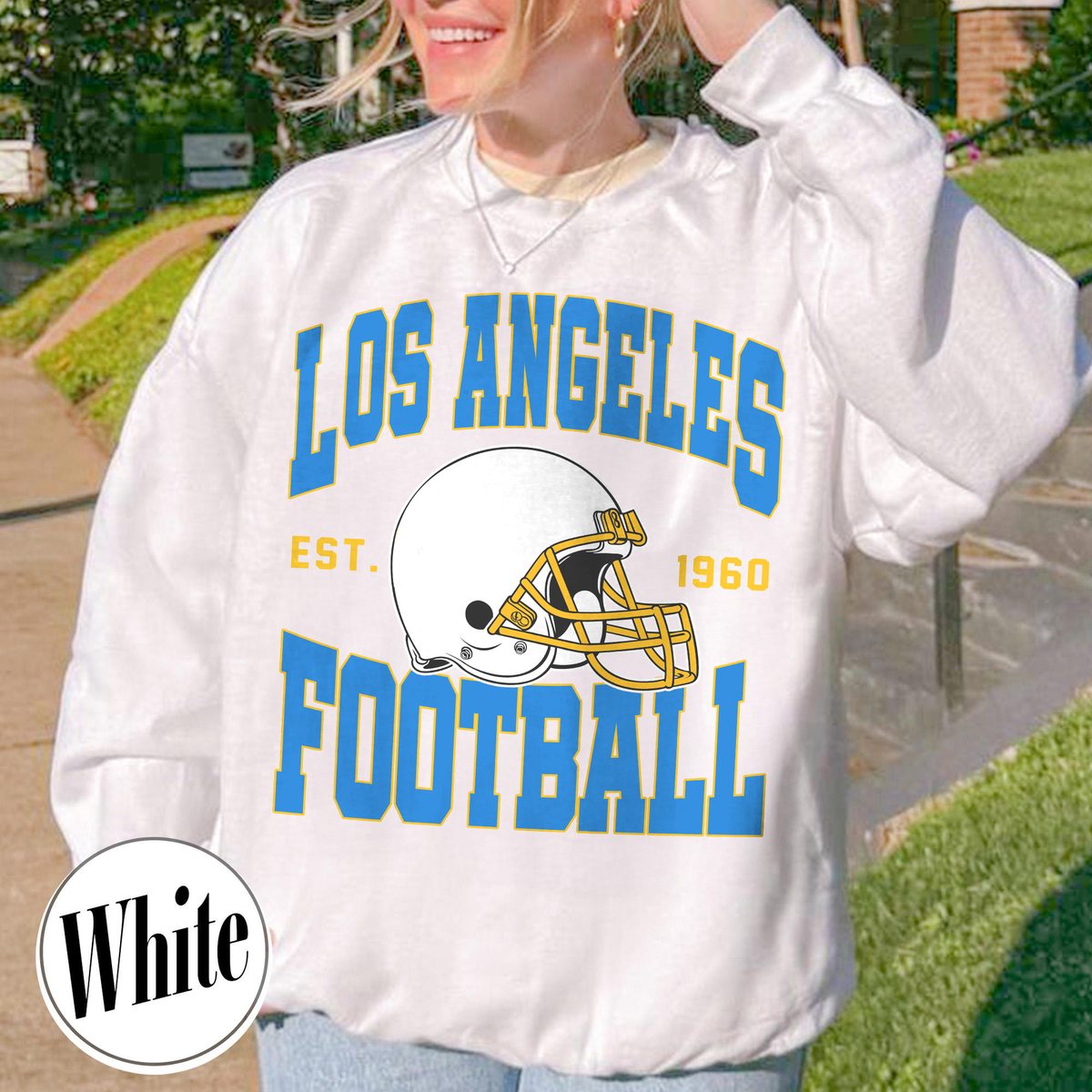 Unisex Los Angeles football vintage crewneck sweatshirt for men and women