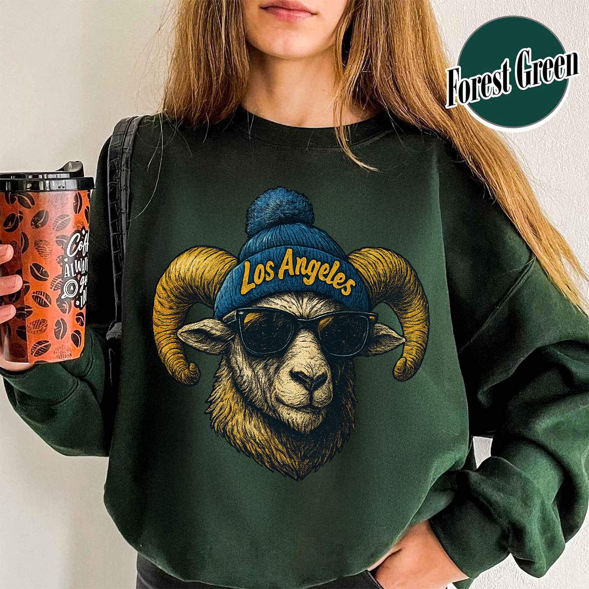 Unisex Los Angeles football vintage crewneck sweatshirt for men and women