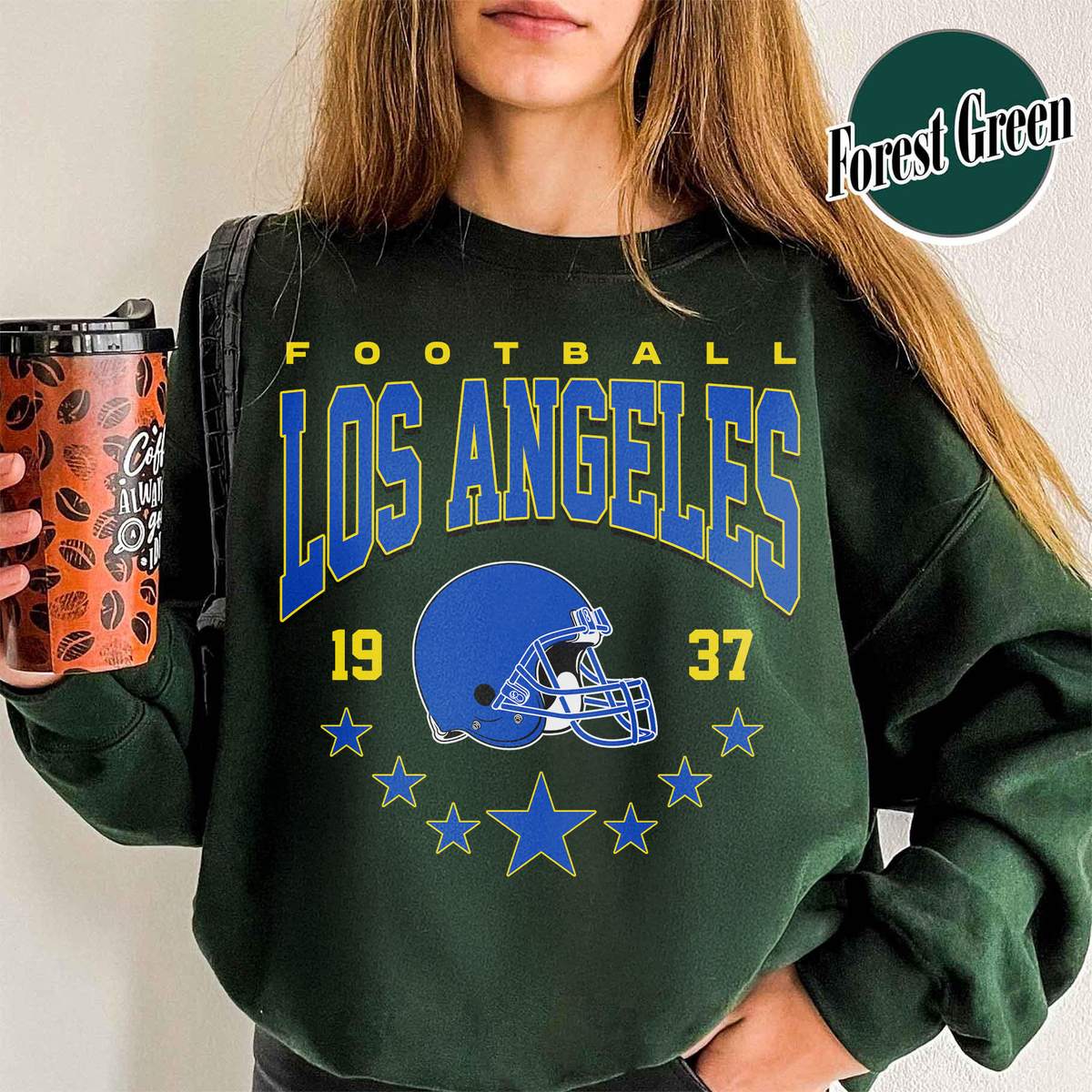 Unisex Los Angeles football vintage crewneck sweatshirt for men and women