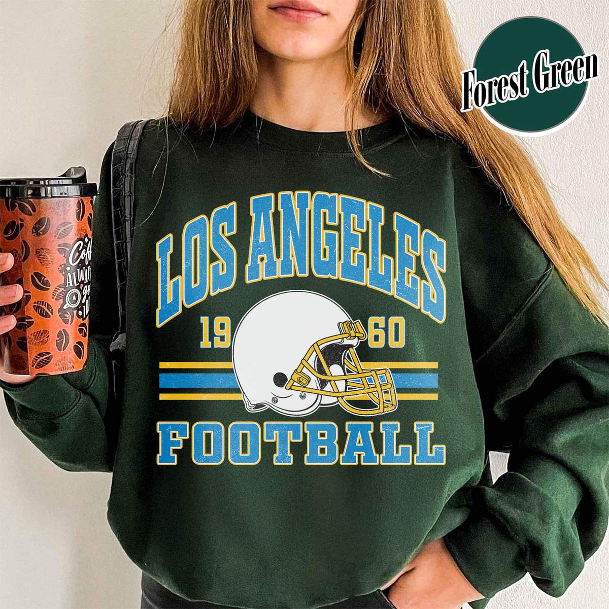 Unisex Los Angeles football vintage crewneck sweatshirt for men and women