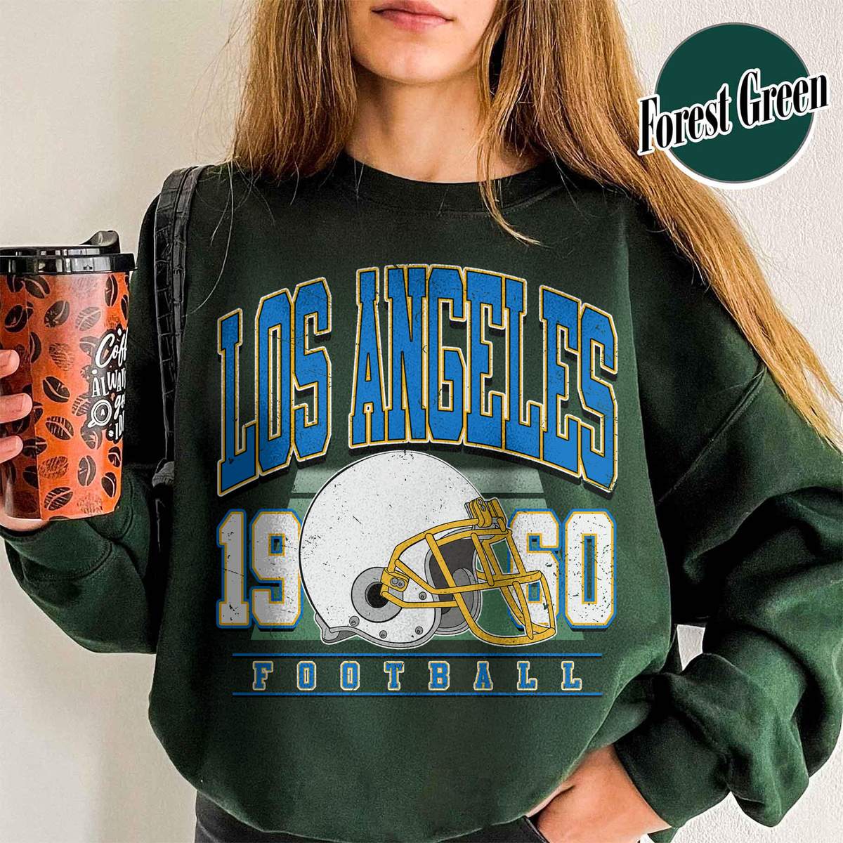 Unisex Los Angeles football vintage crewneck sweatshirt for men and women