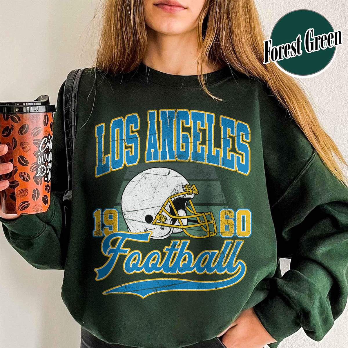 Unisex Los Angeles football vintage crewneck sweatshirt for men and women