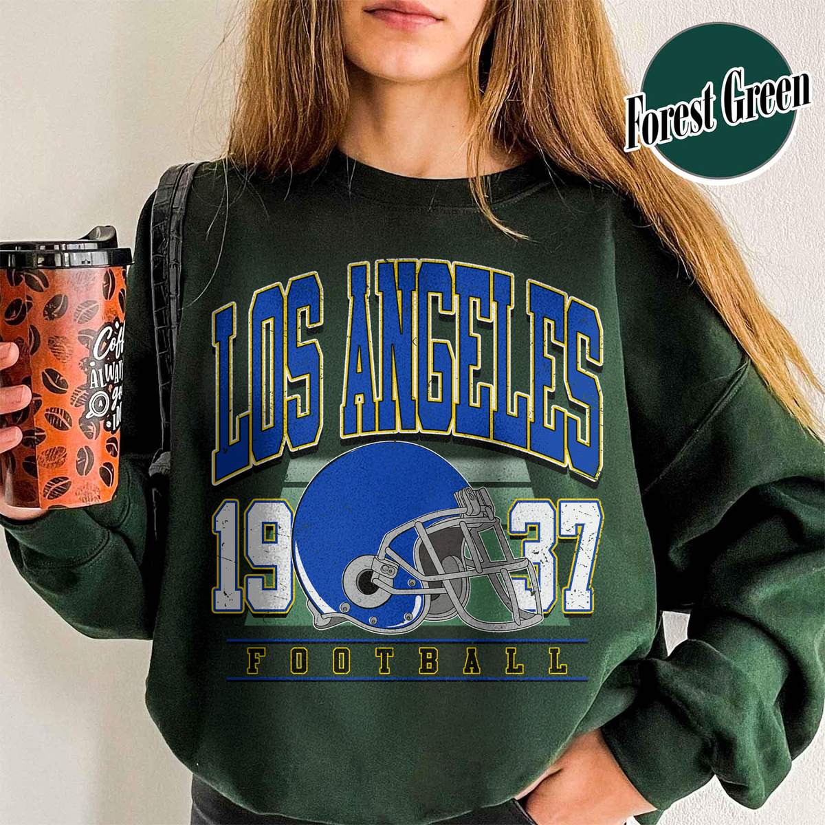 Unisex Los Angeles football vintage crewneck sweatshirt for men and women