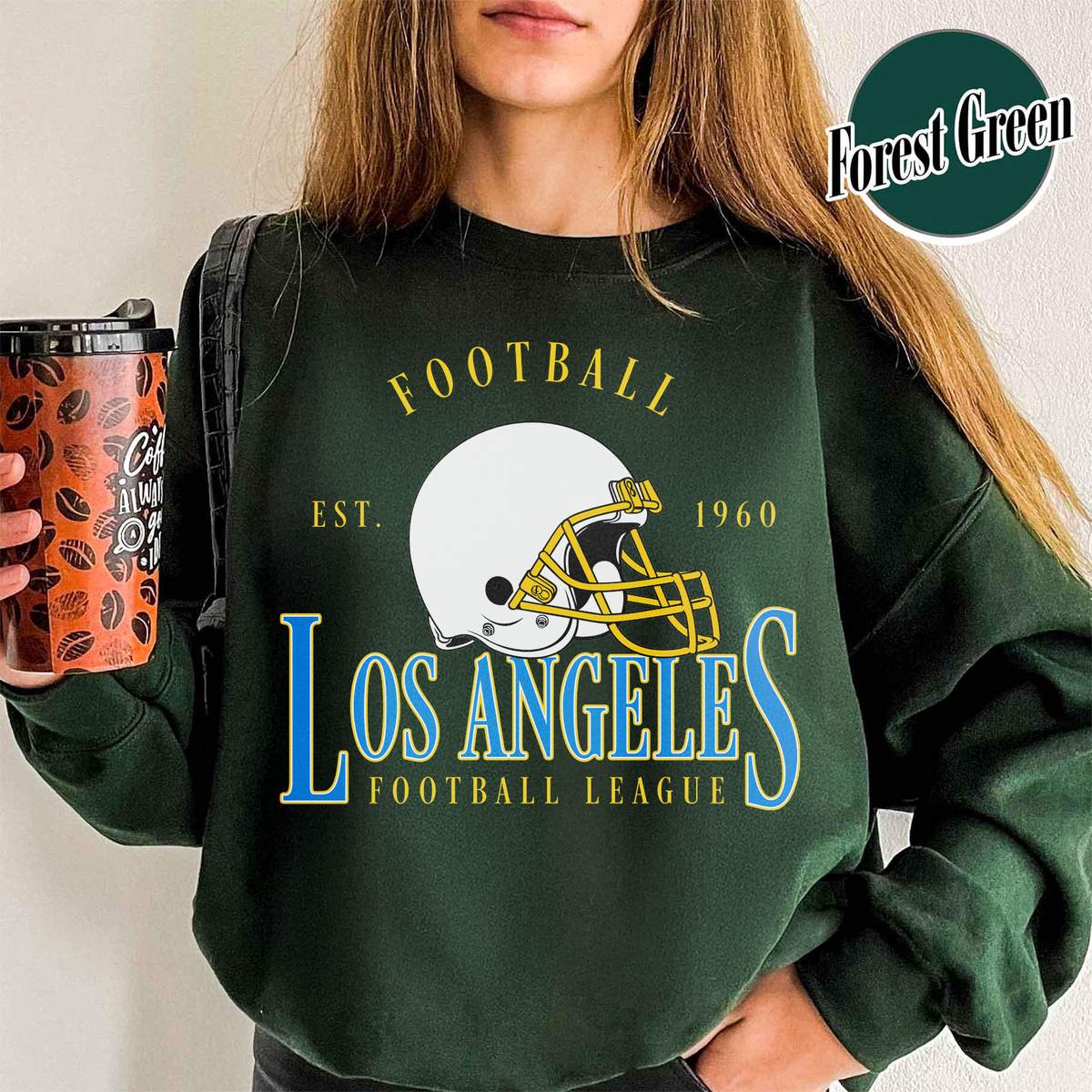 Unisex Los Angeles football vintage crewneck sweatshirt for men and women
