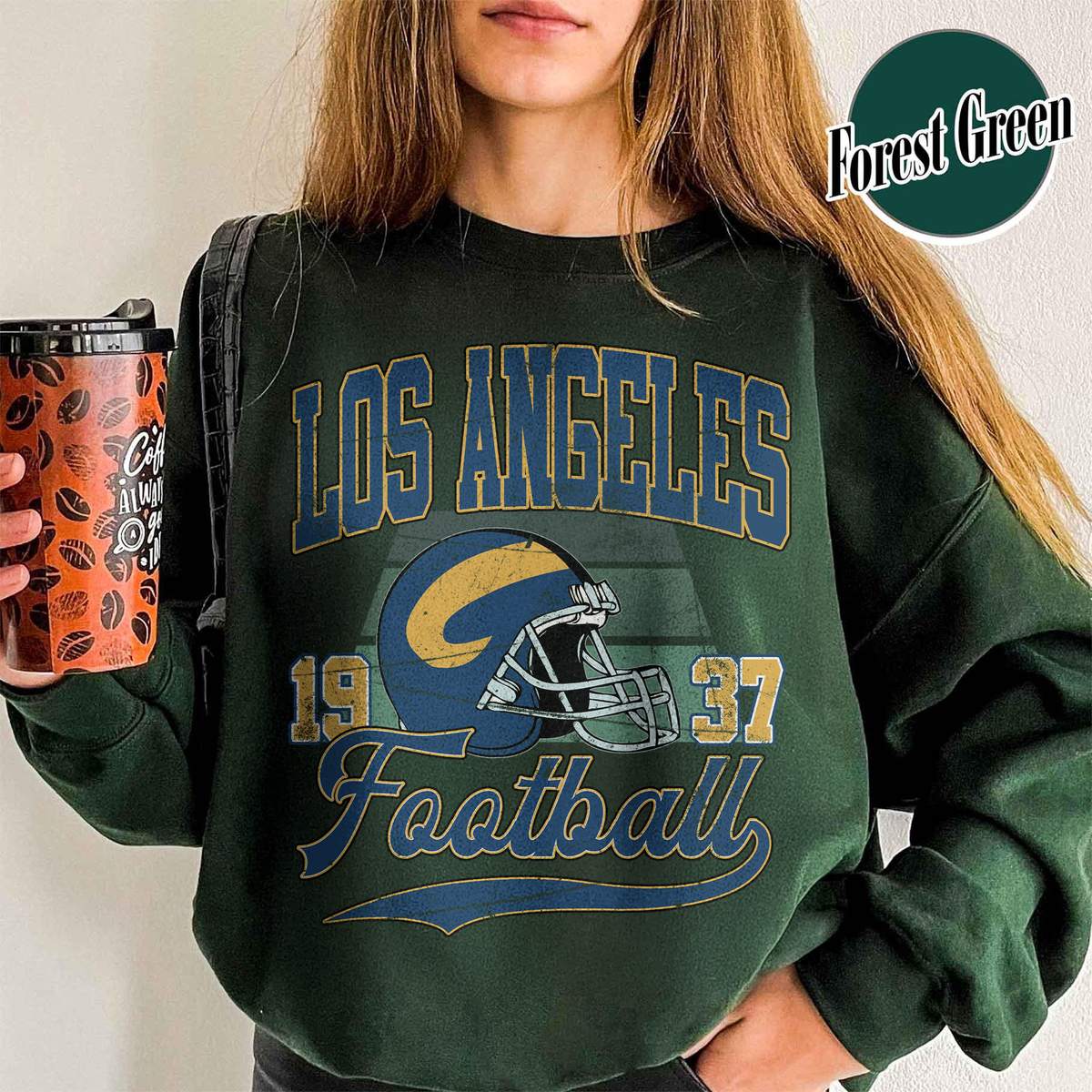 Unisex Los Angeles football vintage crewneck sweatshirt for men and women