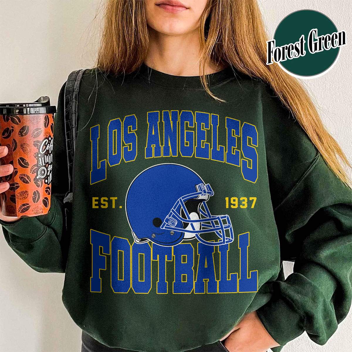 Unisex Los Angeles football vintage crewneck sweatshirt for men and women