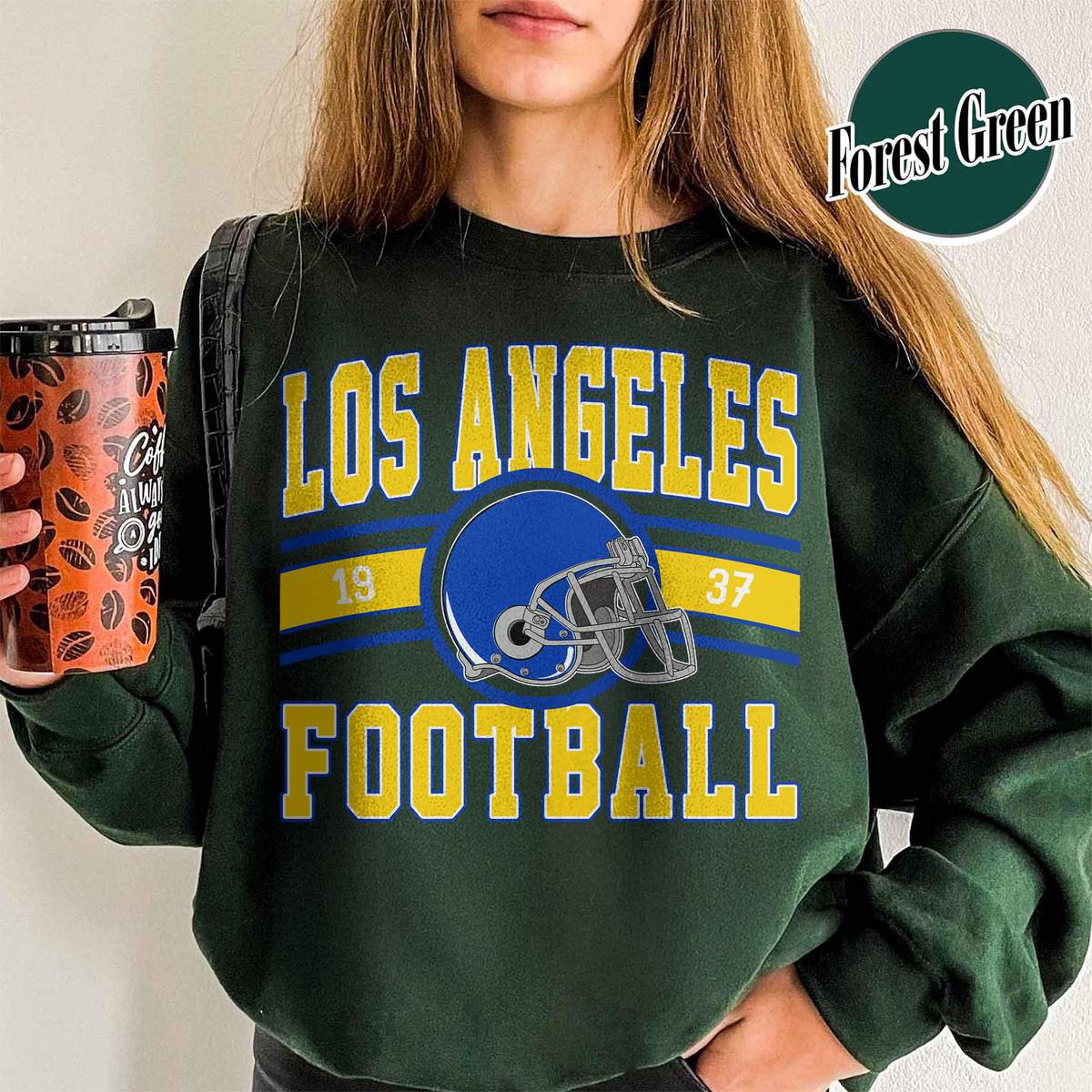 Unisex Los Angeles football vintage crewneck sweatshirt for men and women