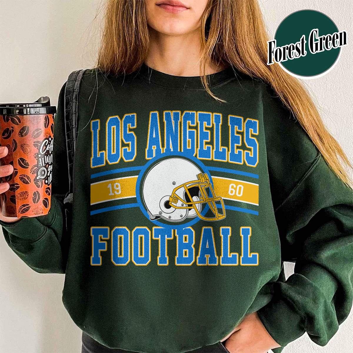 Unisex Los Angeles football vintage crewneck sweatshirt for men and women