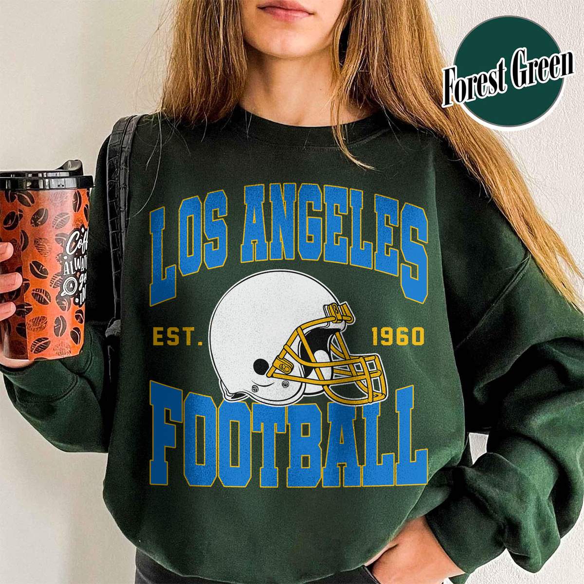 Unisex Los Angeles football vintage crewneck sweatshirt for men and women