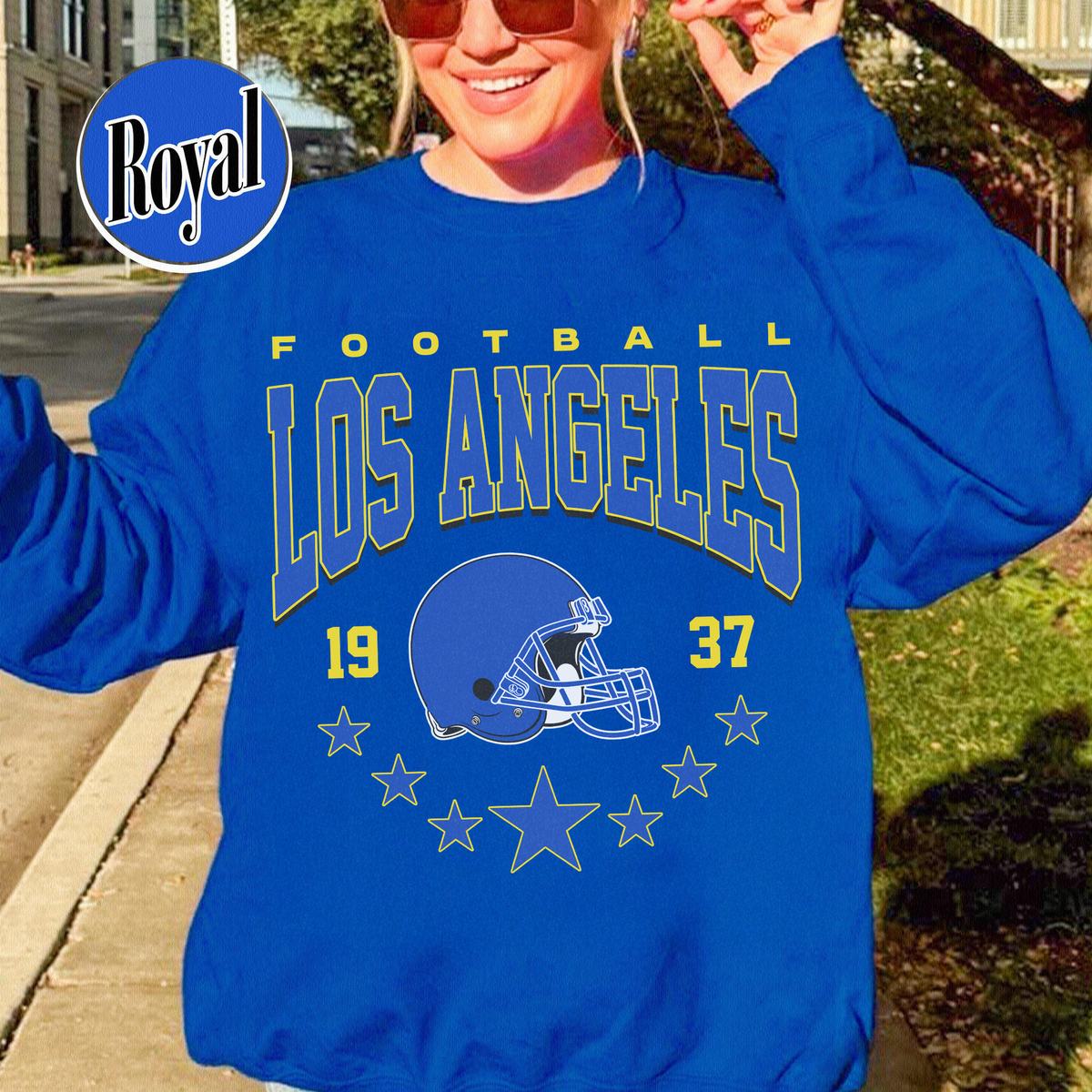 Unisex Los Angeles football vintage crewneck sweatshirt for men and women
