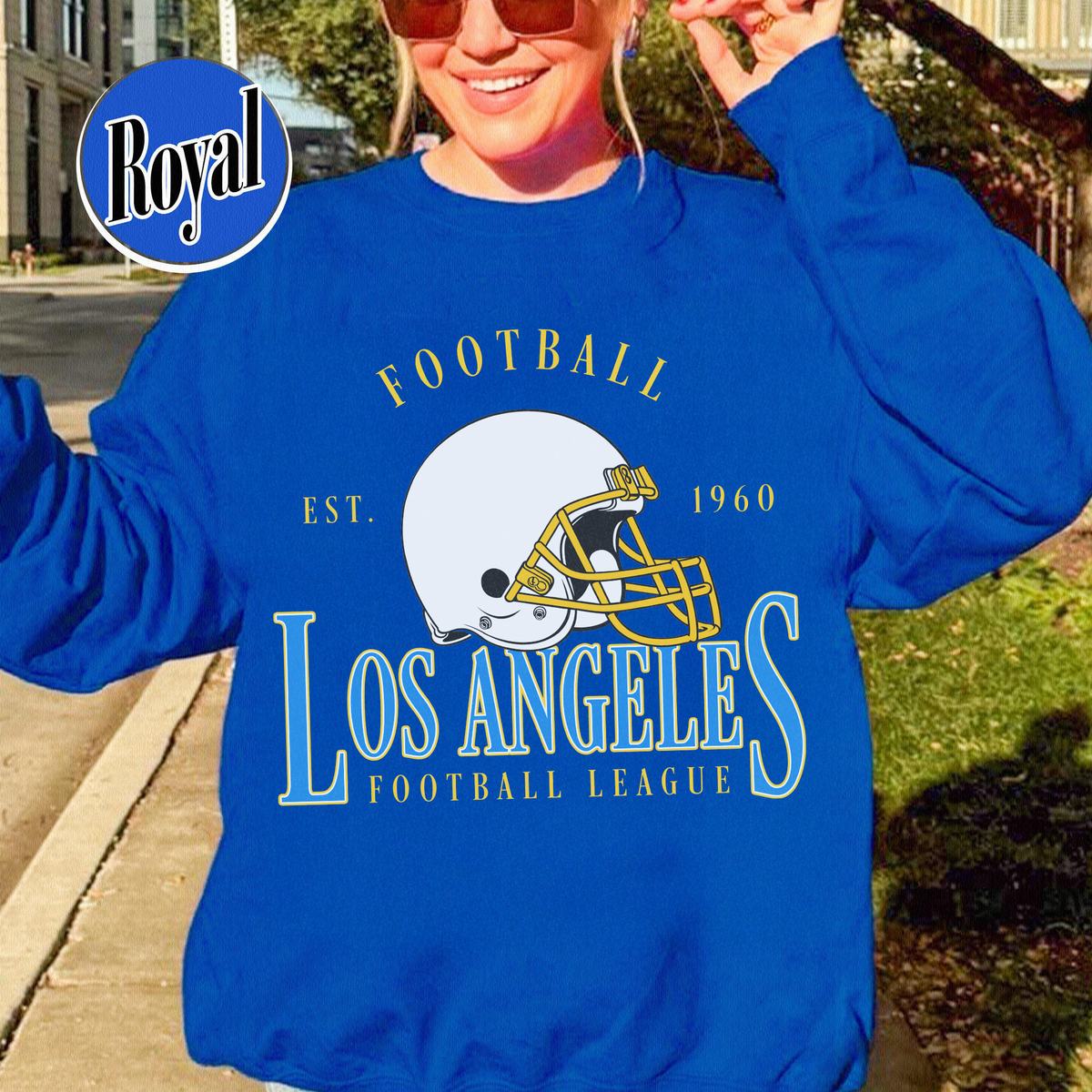 Unisex Los Angeles football vintage crewneck sweatshirt for men and women