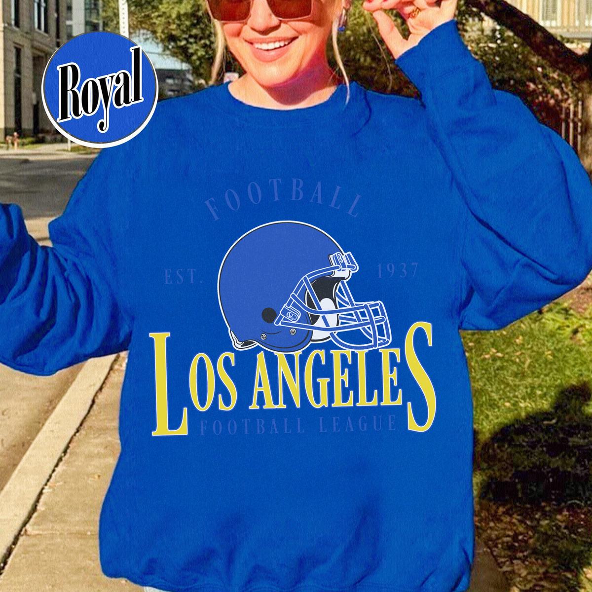 Unisex Los Angeles football vintage crewneck sweatshirt for men and women