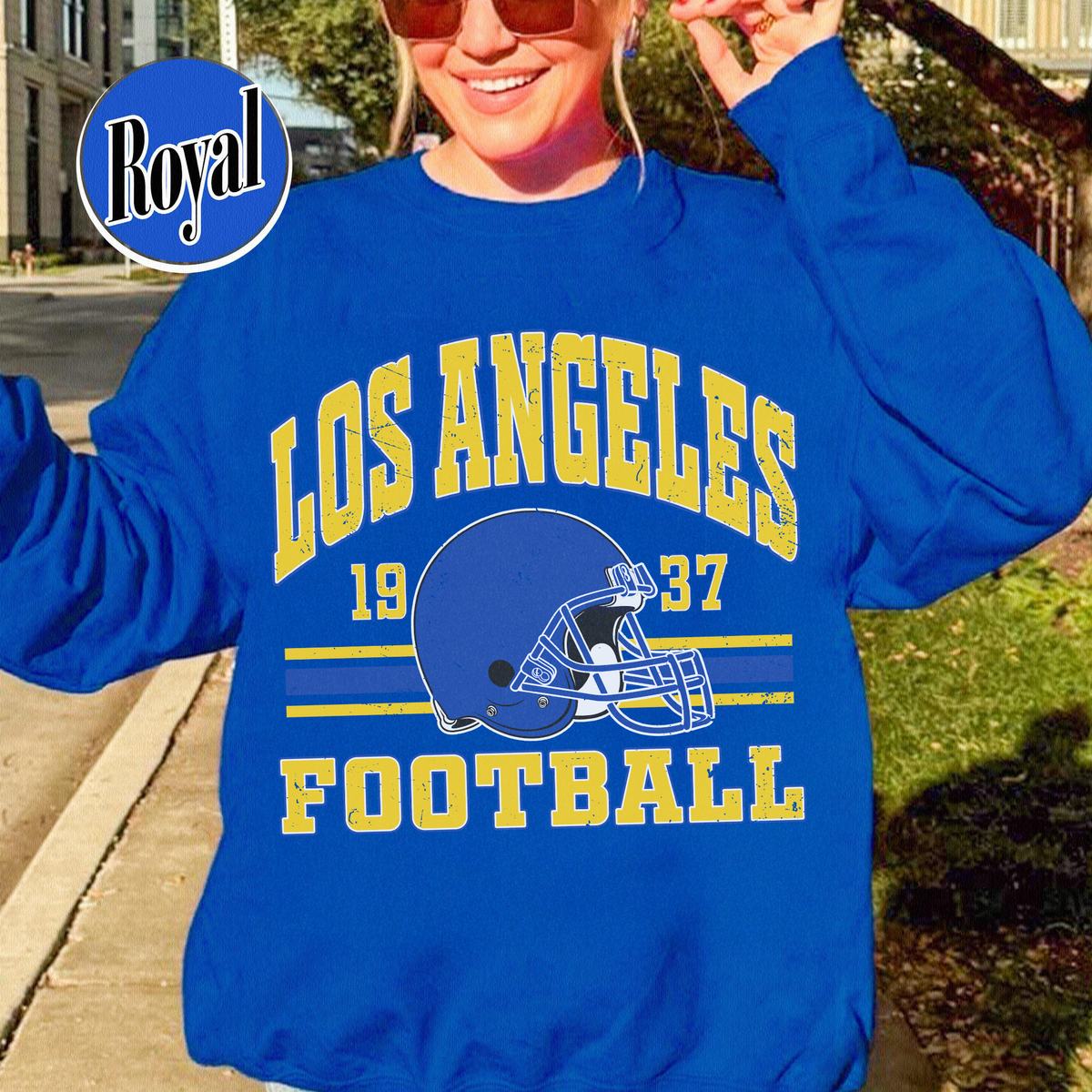Unisex Los Angeles football vintage crewneck sweatshirt for men and women