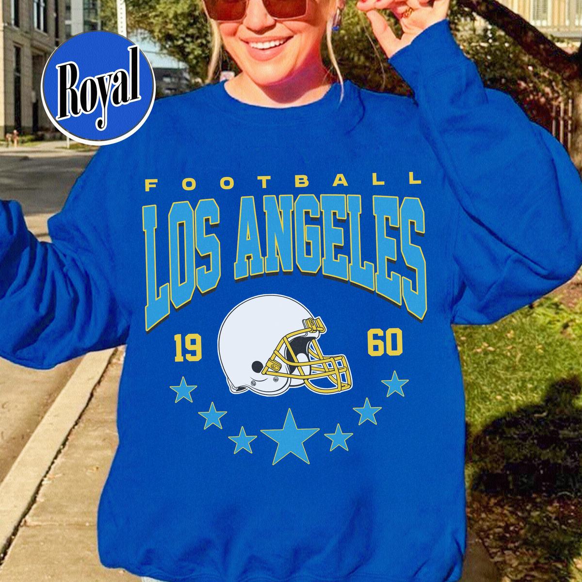 Unisex Los Angeles football vintage crewneck sweatshirt for men and women