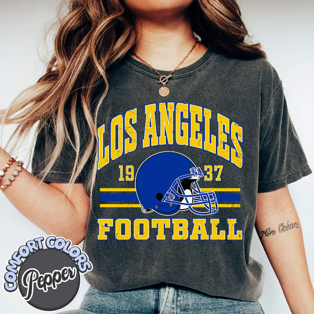 Unisex Los Angeles football vintage t-shirt for men and women