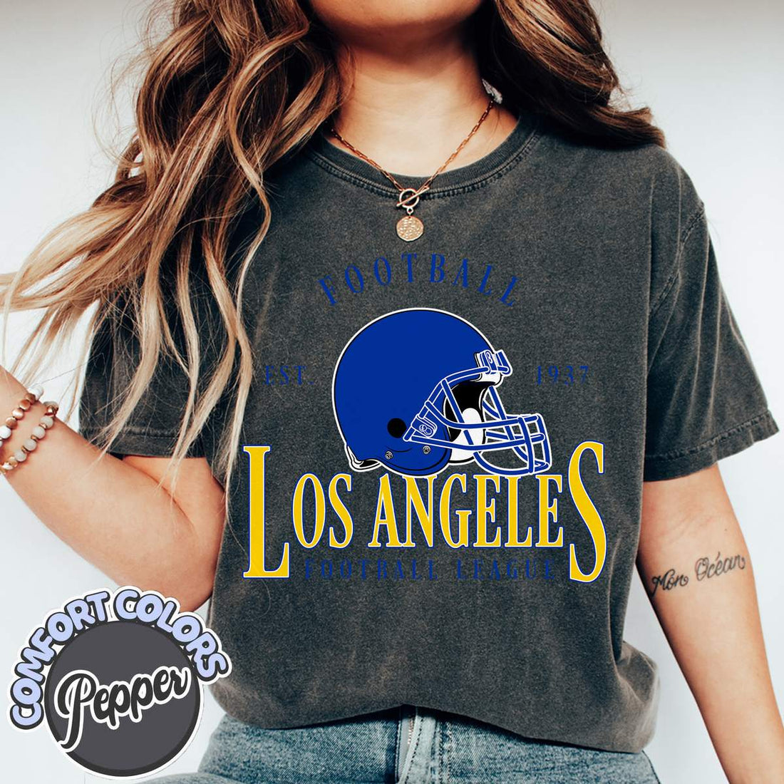 Unisex Los Angeles football vintage t-shirt for men and women