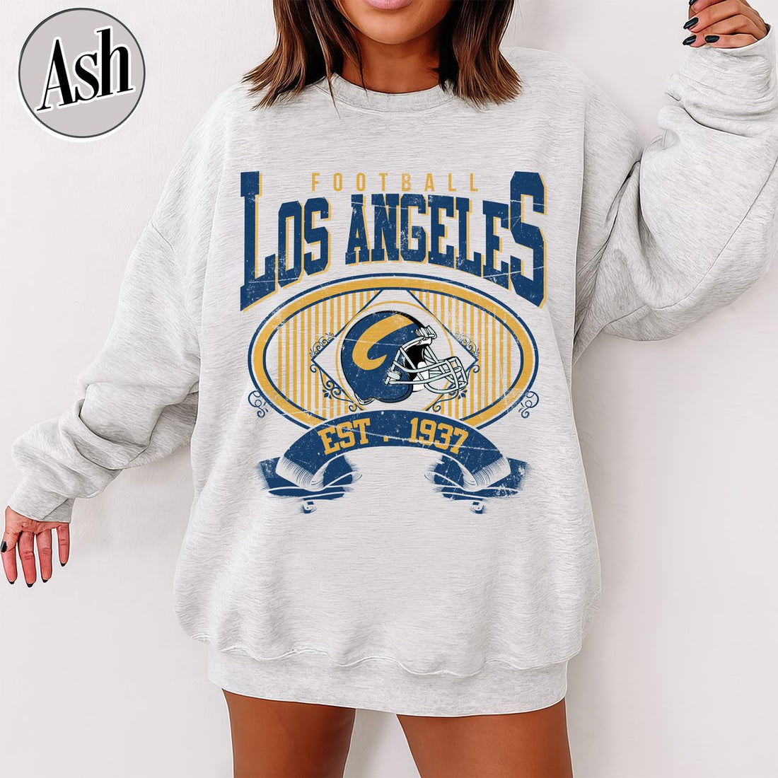 Unisex Los Angeles football vintage crewneck sweatshirt for men and women