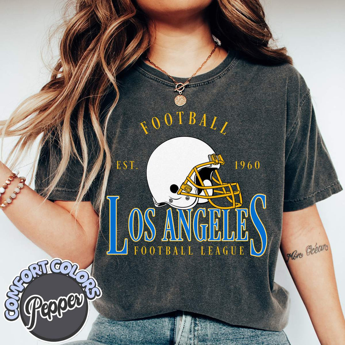 Unisex Los Angeles football vintage t-shirt for men and women