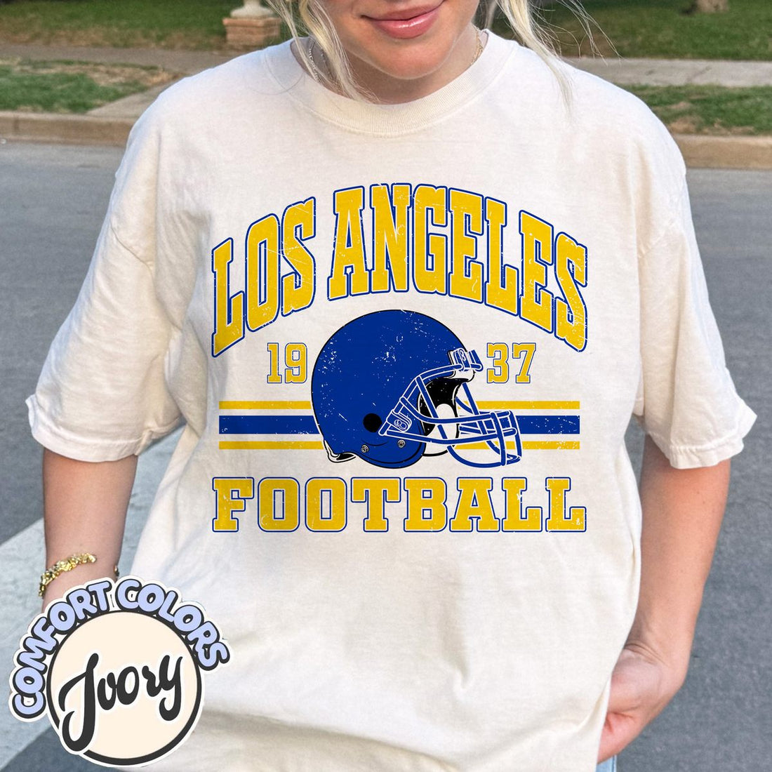 Unisex Los Angeles football vintage t-shirt for men and women