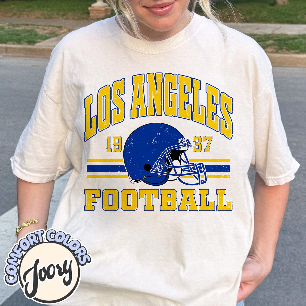 Unisex Los Angeles football vintage t-shirt for men and women