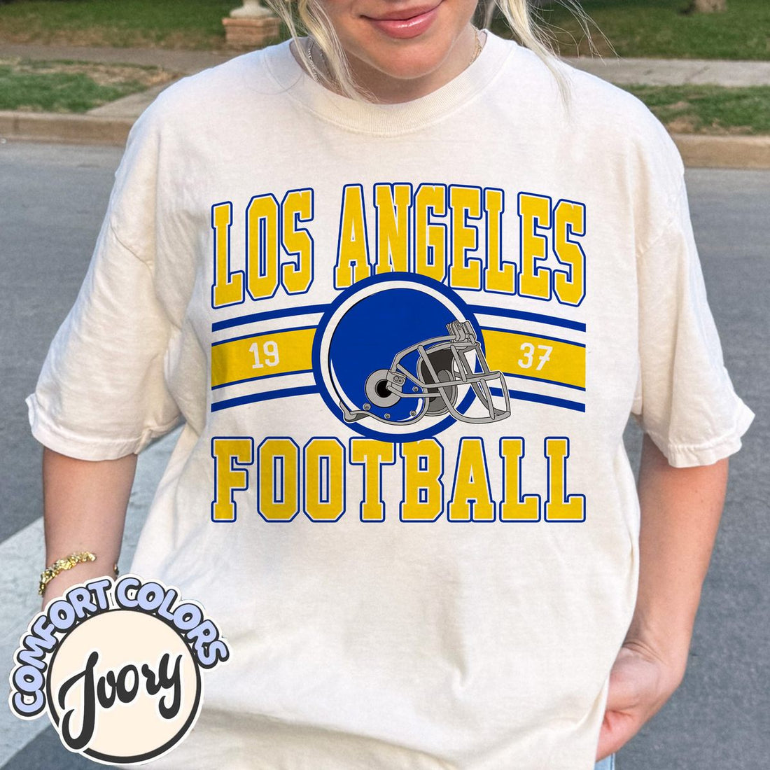 Unisex Los Angeles football vintage t-shirt for men and women