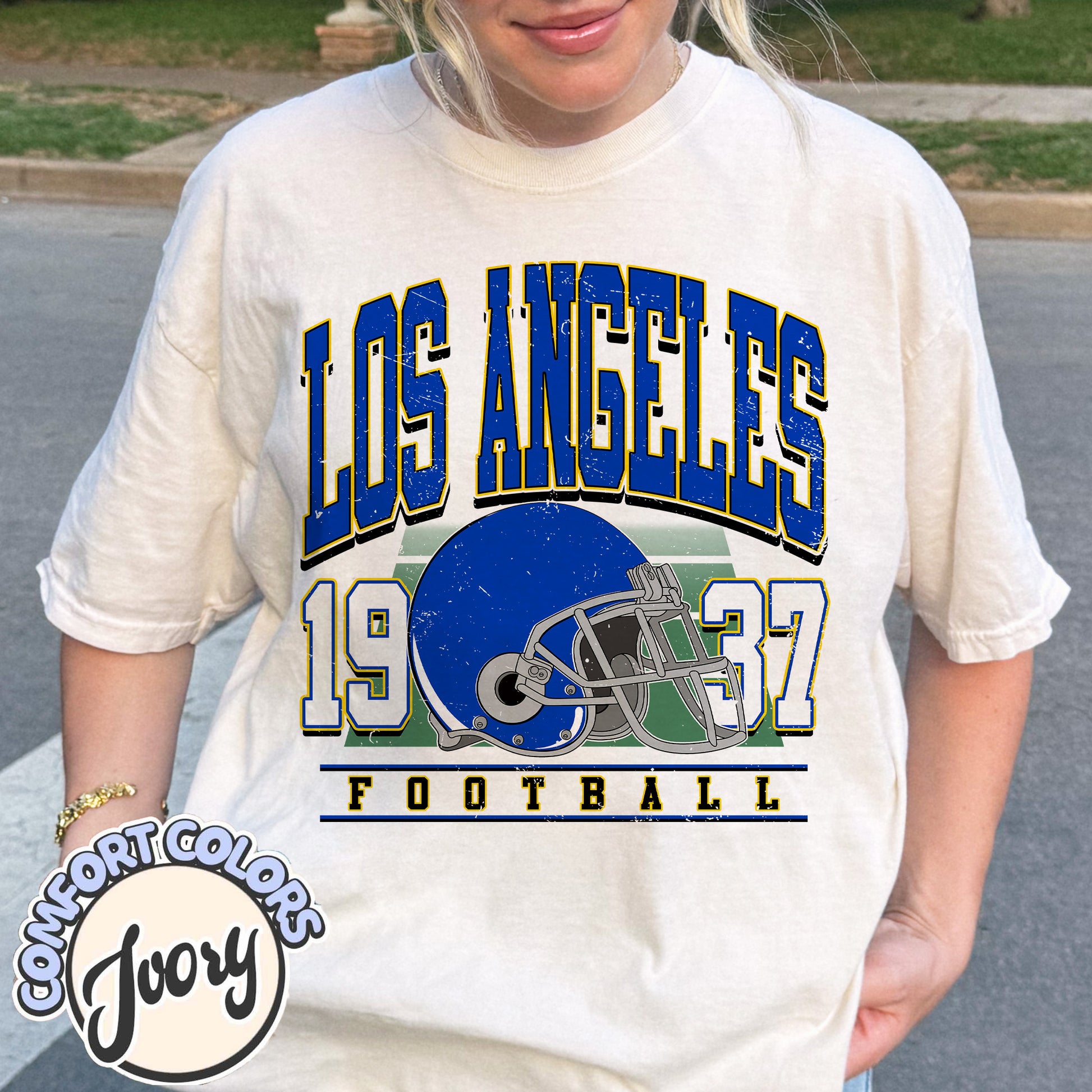 Unisex Los Angeles football vintage t-shirt for men and women