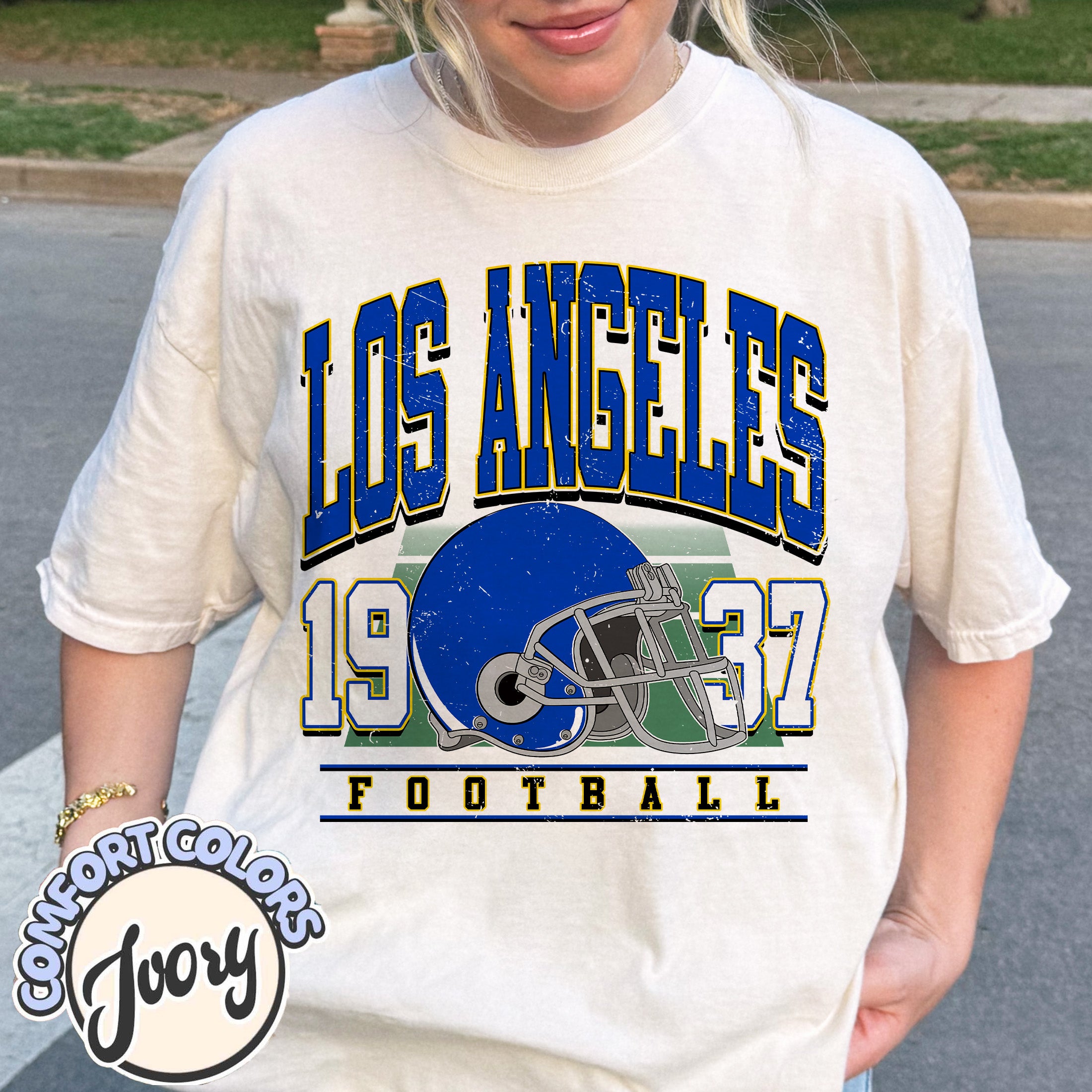 Unisex Los Angeles football vintage t-shirt for men and women