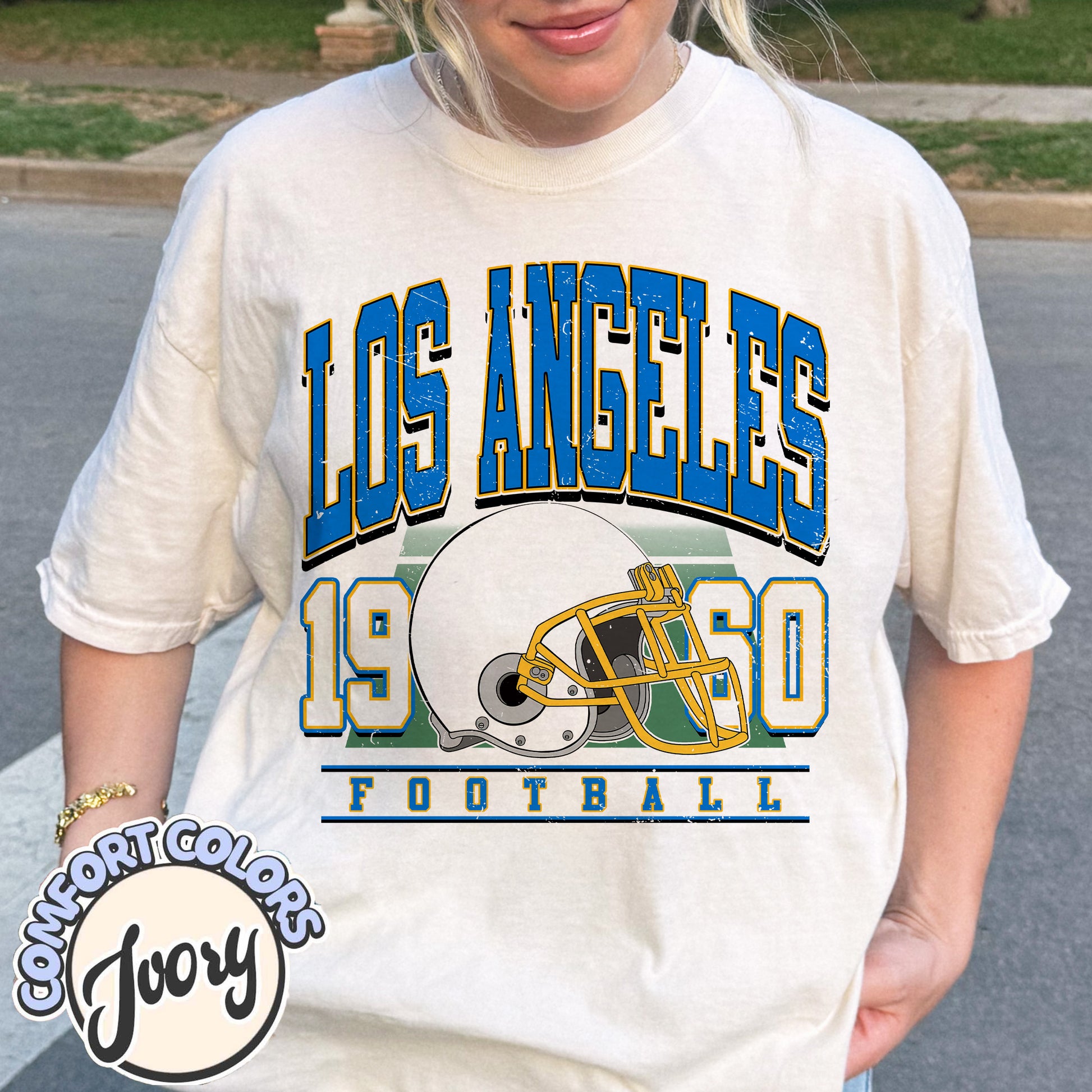Unisex Los Angeles football vintage t-shirt for men and women