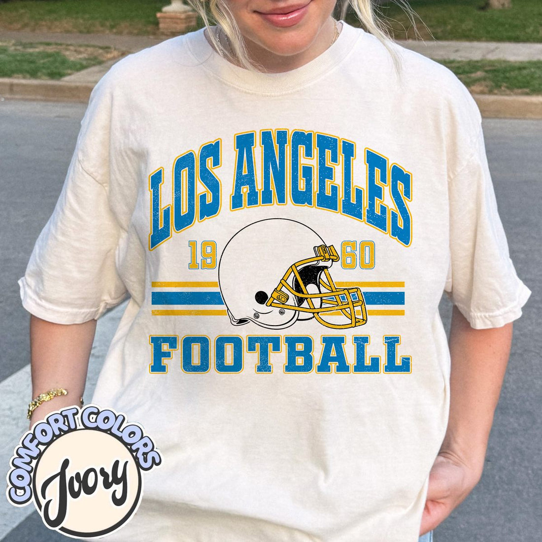 Unisex Los Angeles football vintage t-shirt for men and women