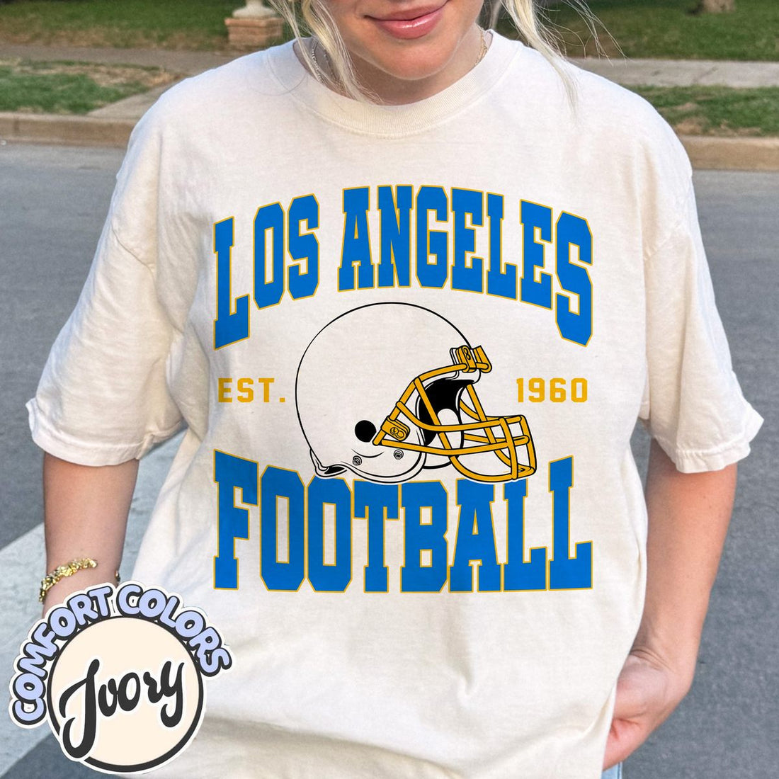 Unisex Los Angeles football vintage t-shirt for men and women