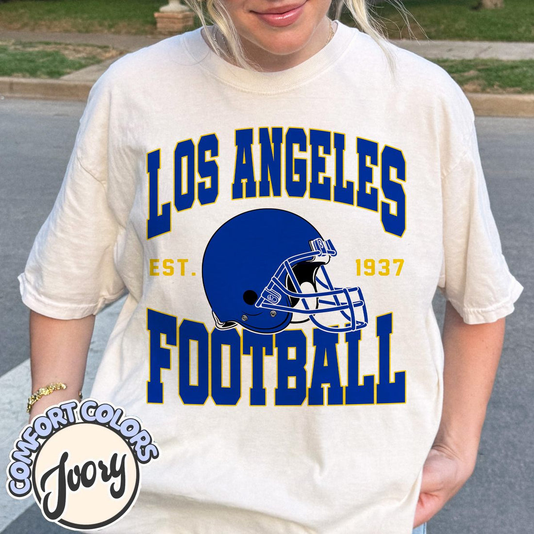 Unisex Los Angeles football vintage t-shirt for men and women