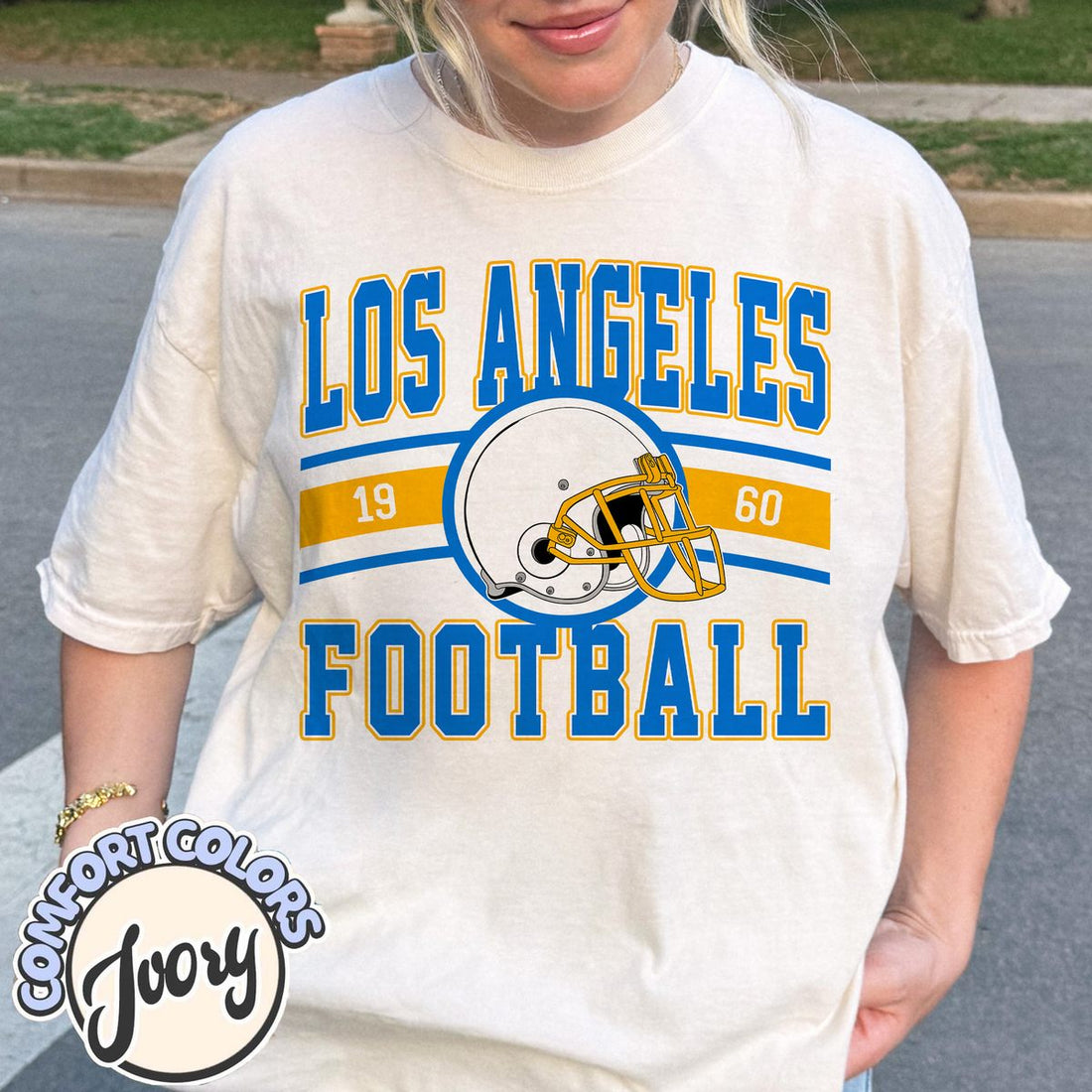 Unisex Los Angeles football vintage t-shirt for men and women