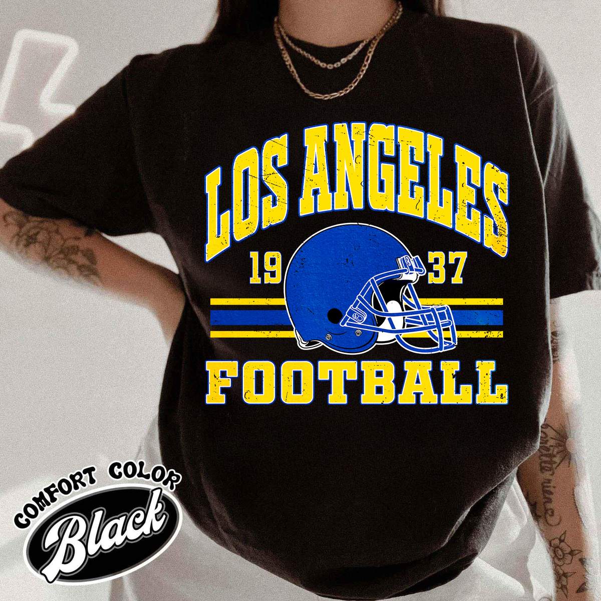 Unisex Los Angeles football vintage t-shirt for men and women