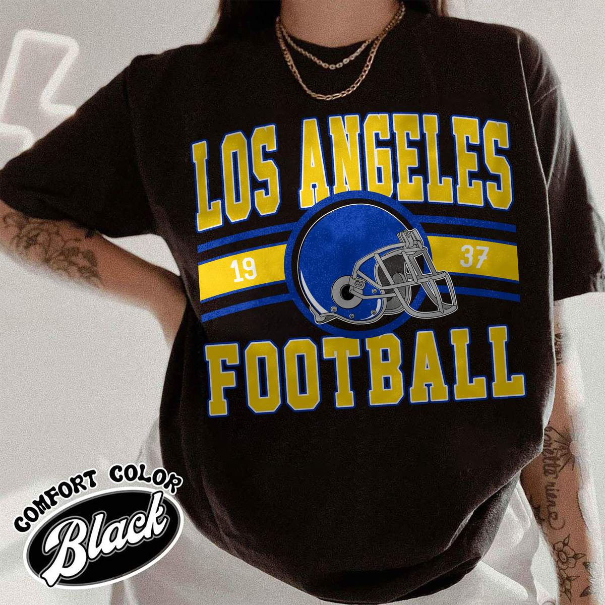 Unisex Los Angeles football vintage t-shirt for men and women