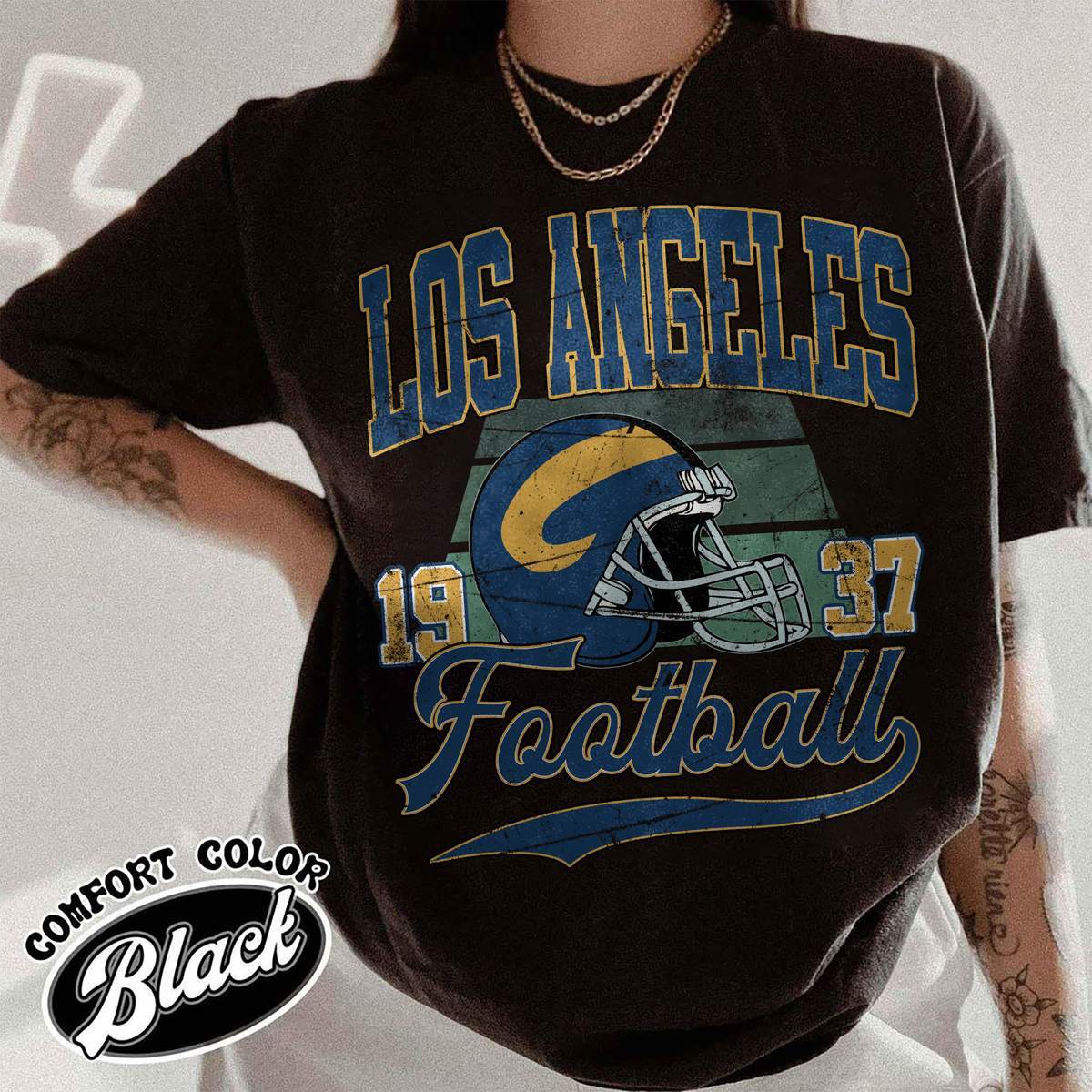 Unisex Los Angeles football vintage t-shirt for men and women