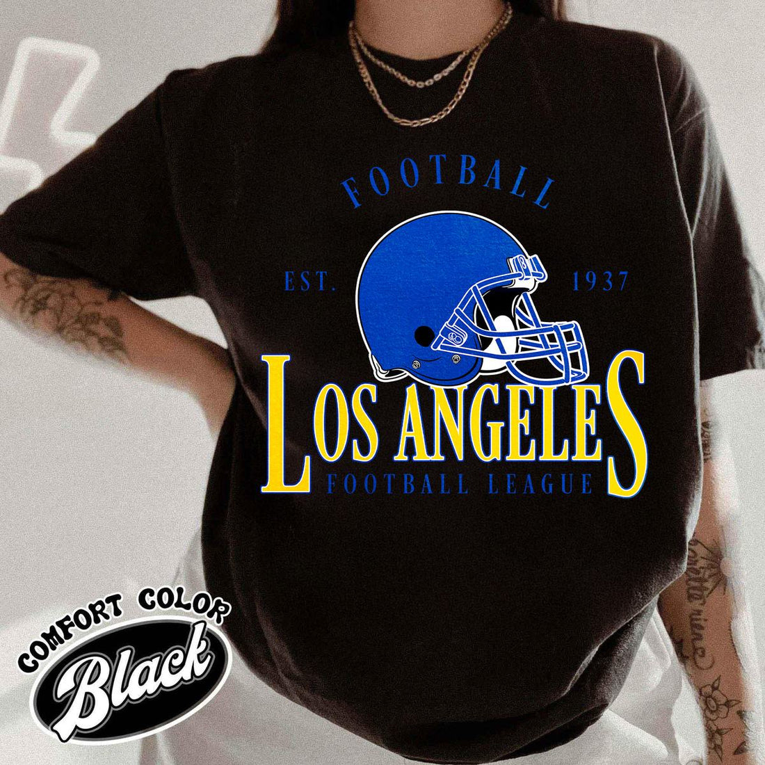 Unisex Los Angeles football vintage t-shirt for men and women