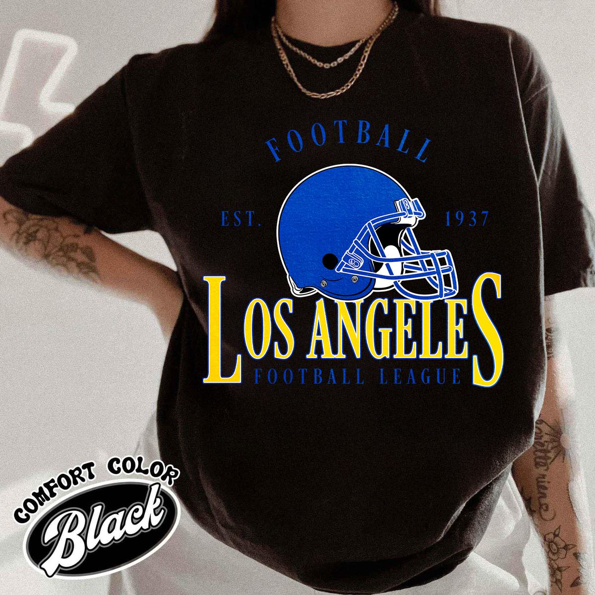 Unisex Los Angeles football vintage t-shirt for men and women