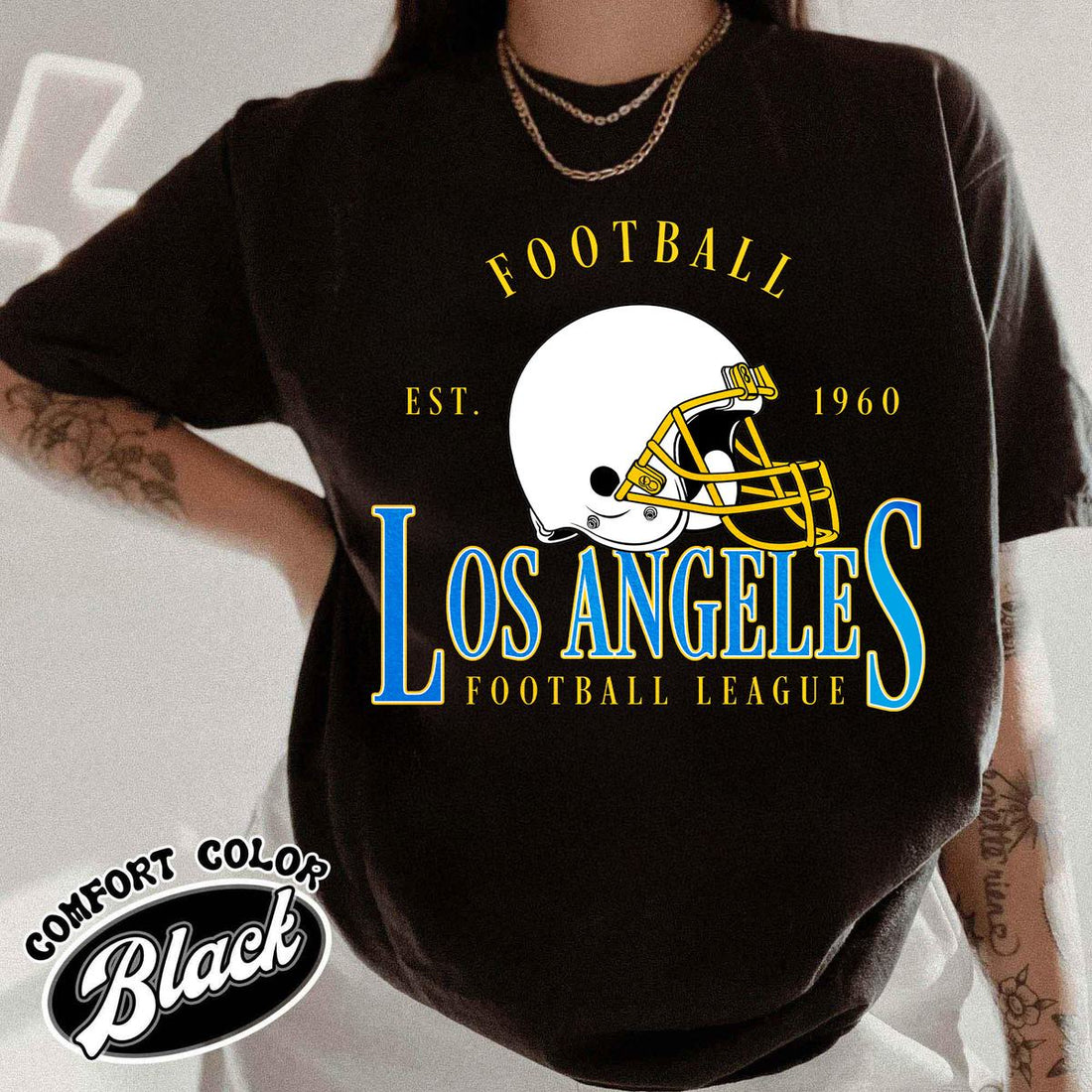 Unisex Los Angeles football vintage t-shirt for men and women