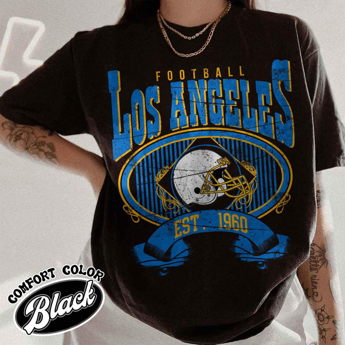 Unisex Los Angeles football vintage t-shirt for men and women