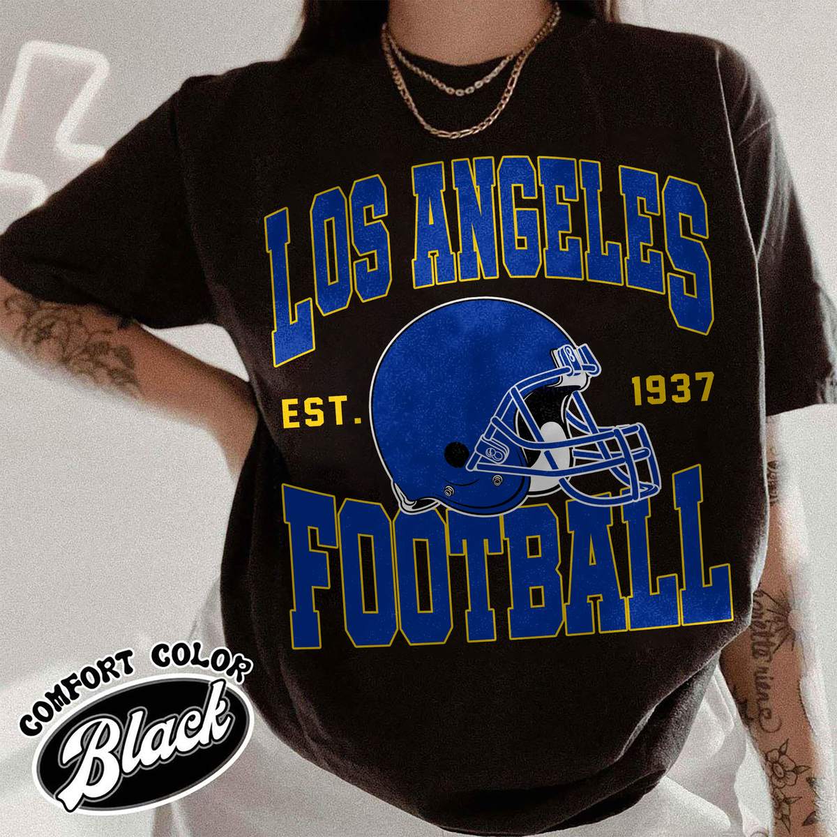 Unisex Los Angeles football vintage t-shirt for men and women