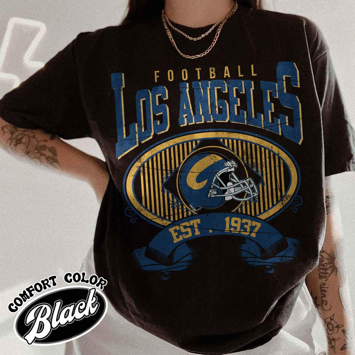 Unisex Los Angeles football vintage t-shirt for men and women