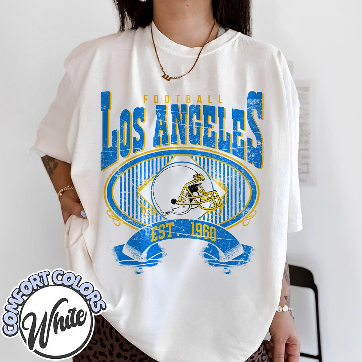 Unisex Los Angeles football vintage t-shirt for men and women