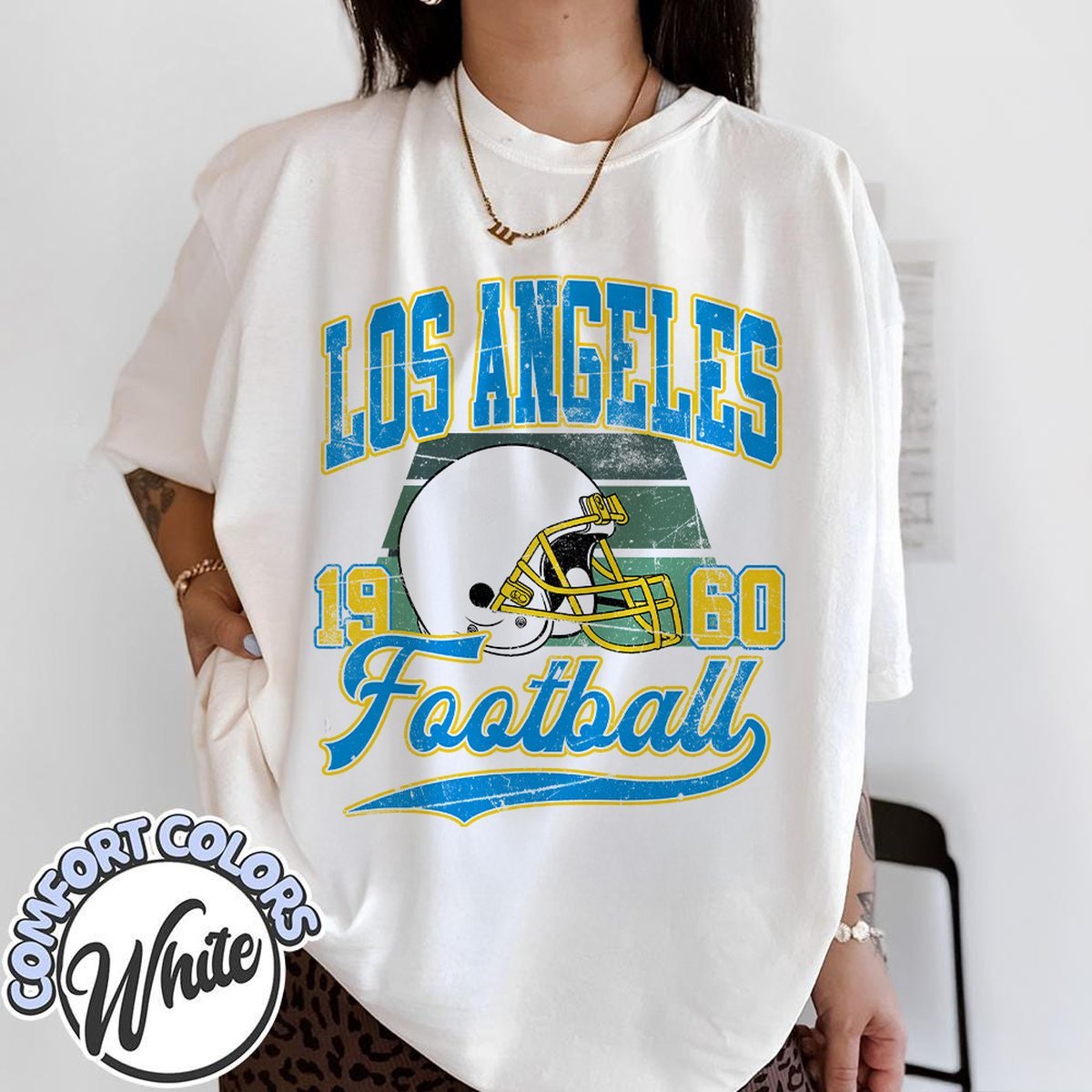 Unisex Los Angeles football vintage t-shirt for men and women