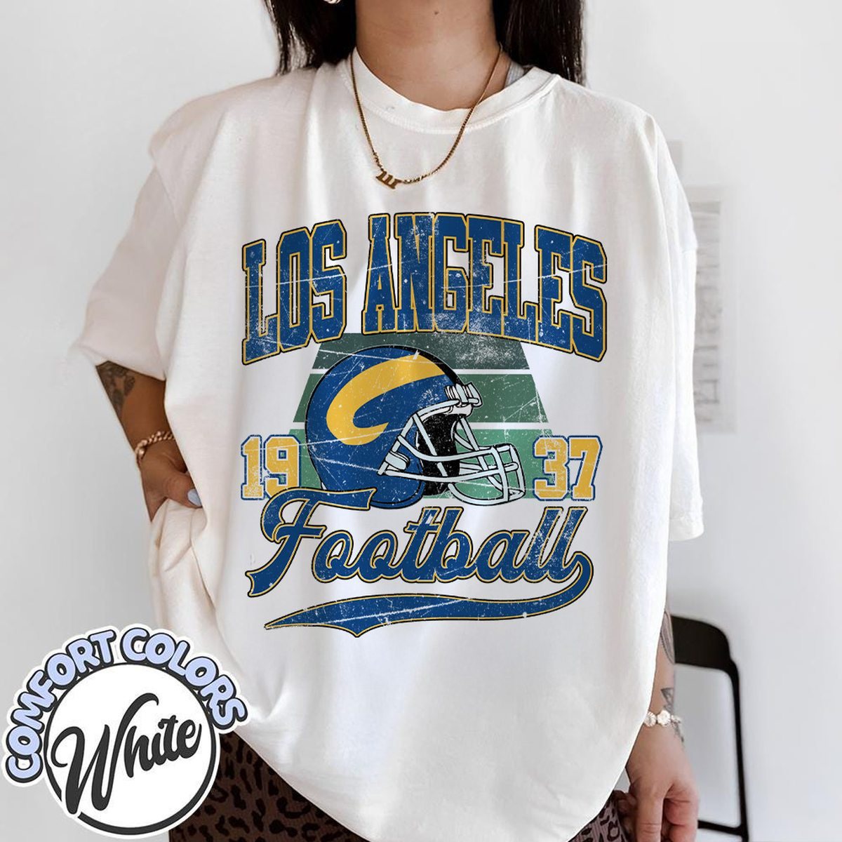 Unisex Los Angeles football vintage t-shirt for men and women