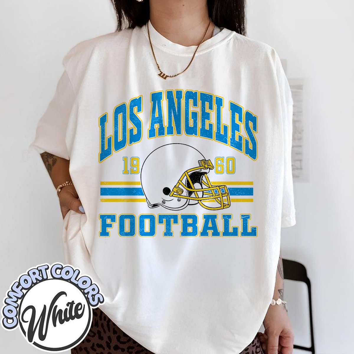 Unisex Los Angeles football vintage t-shirt for men and women