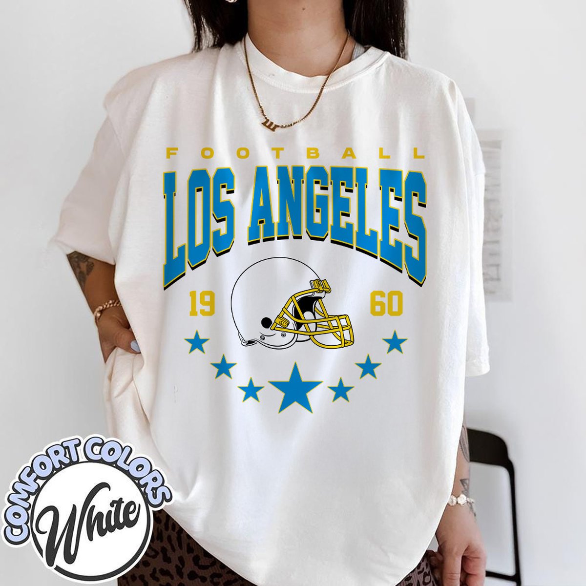 Unisex Los Angeles football vintage t-shirt for men and women