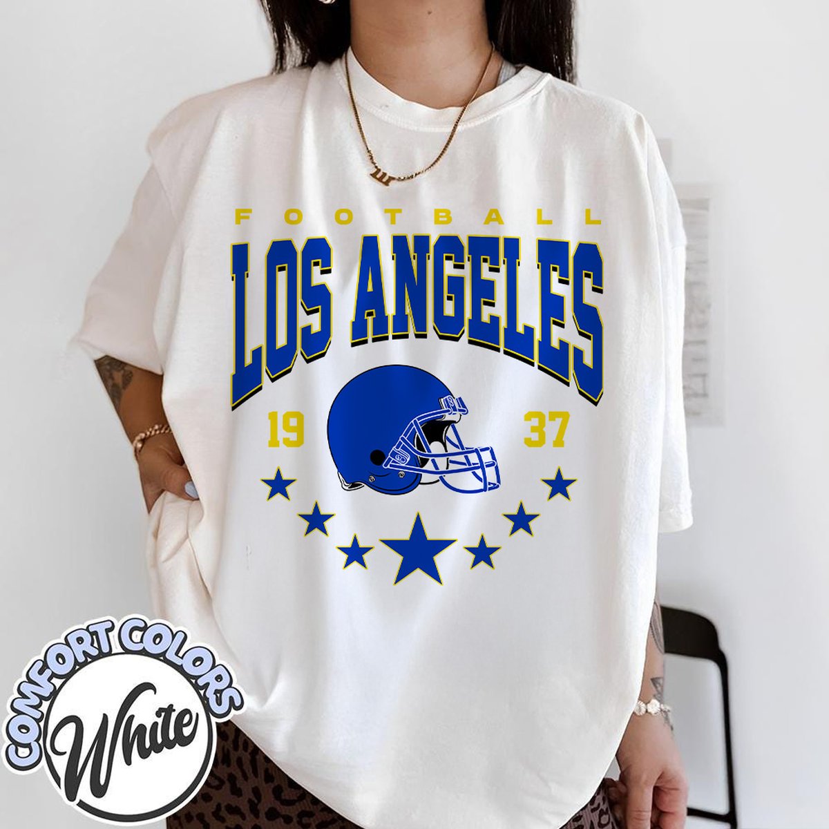 Unisex Los Angeles football vintage t-shirt for men and women