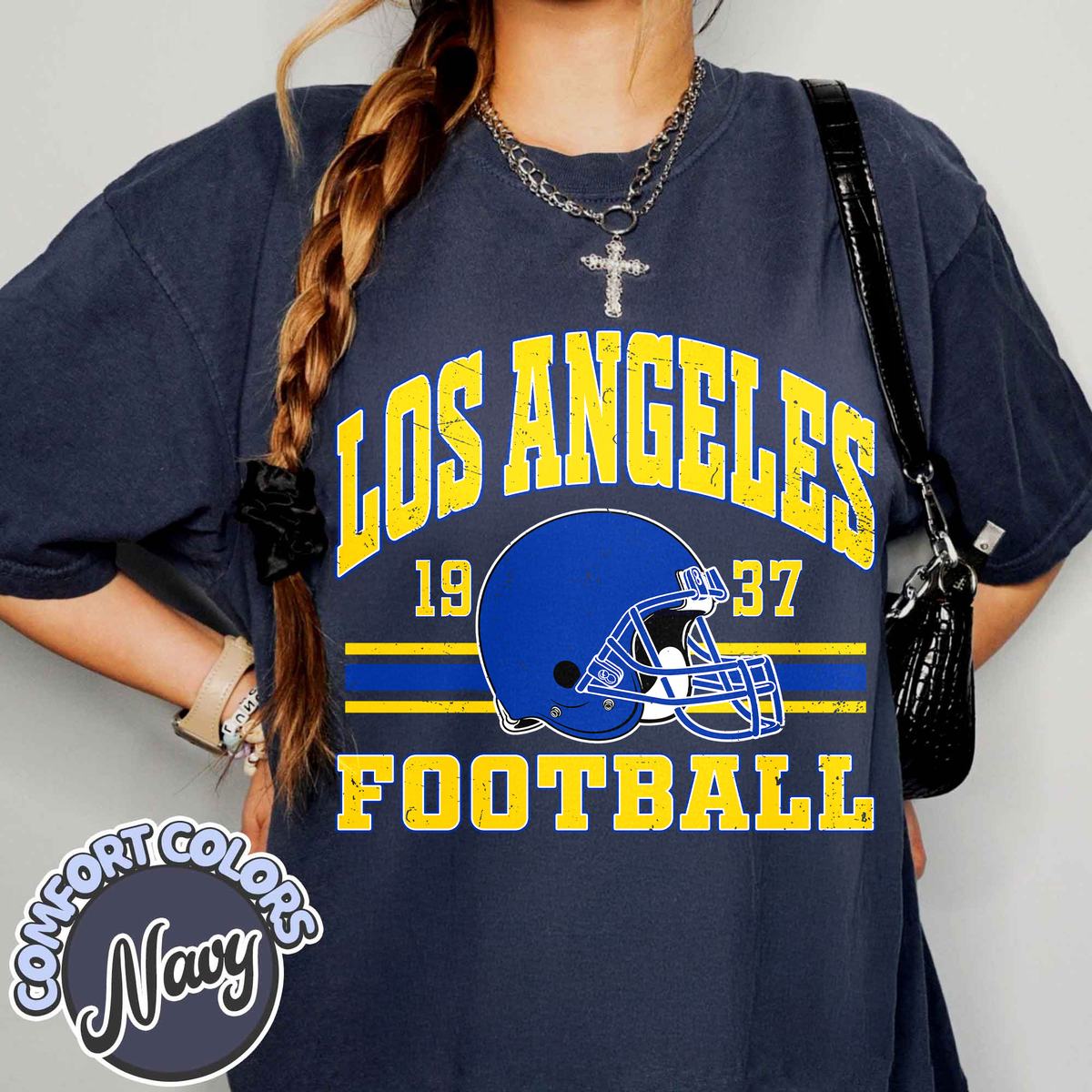 Unisex Los Angeles football vintage t-shirt for men and women