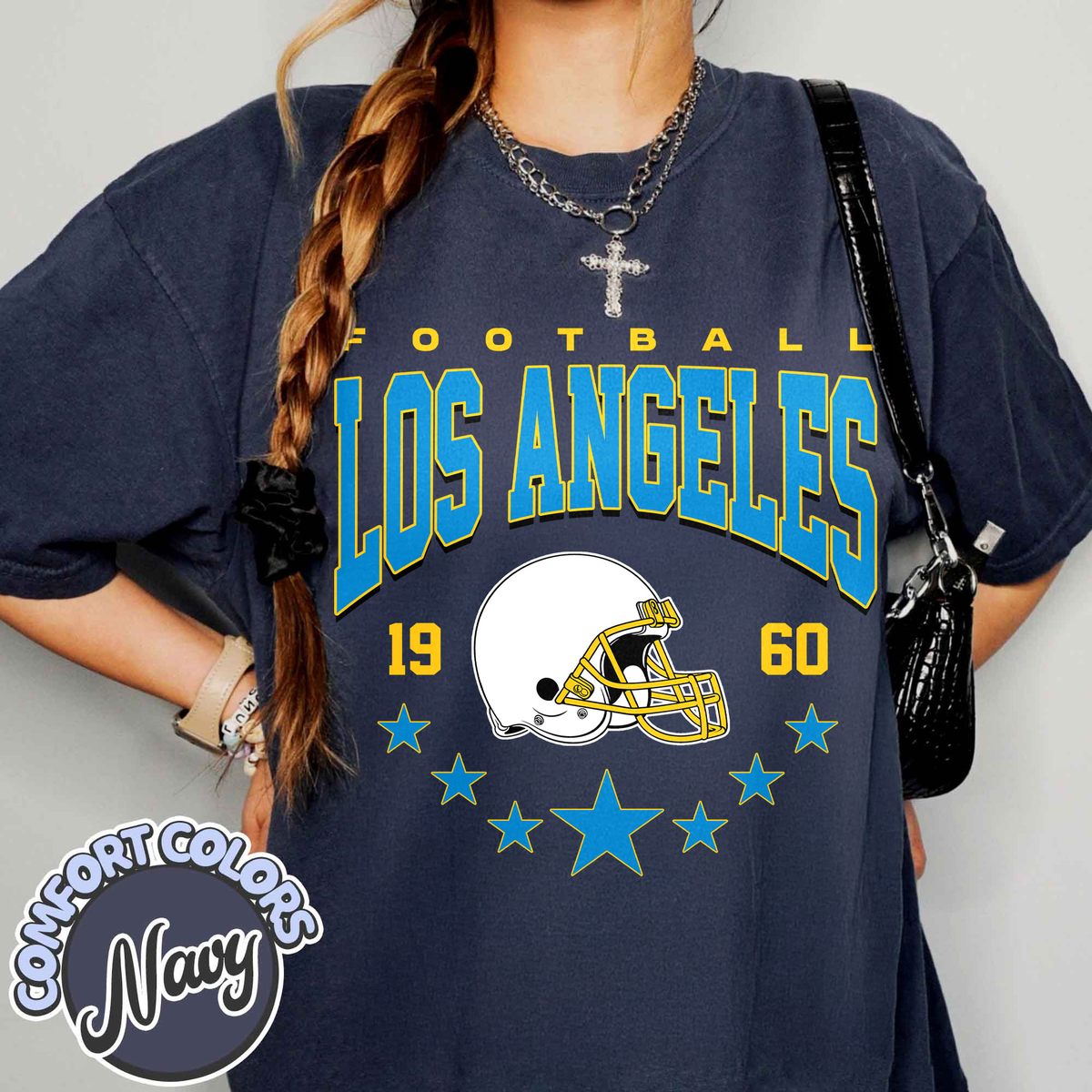 Unisex Los Angeles football vintage t-shirt for men and women